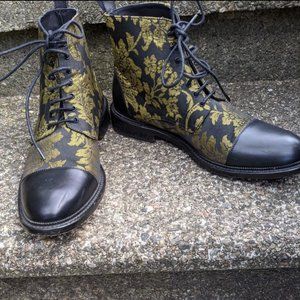 Taft Jack Boot in Black and Gold Floral Hi